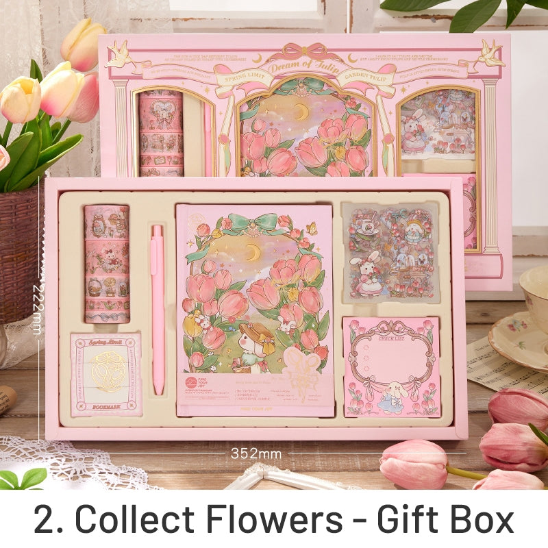 Cartoon Tulip and Rabbit Scrapbook Kit sku-2