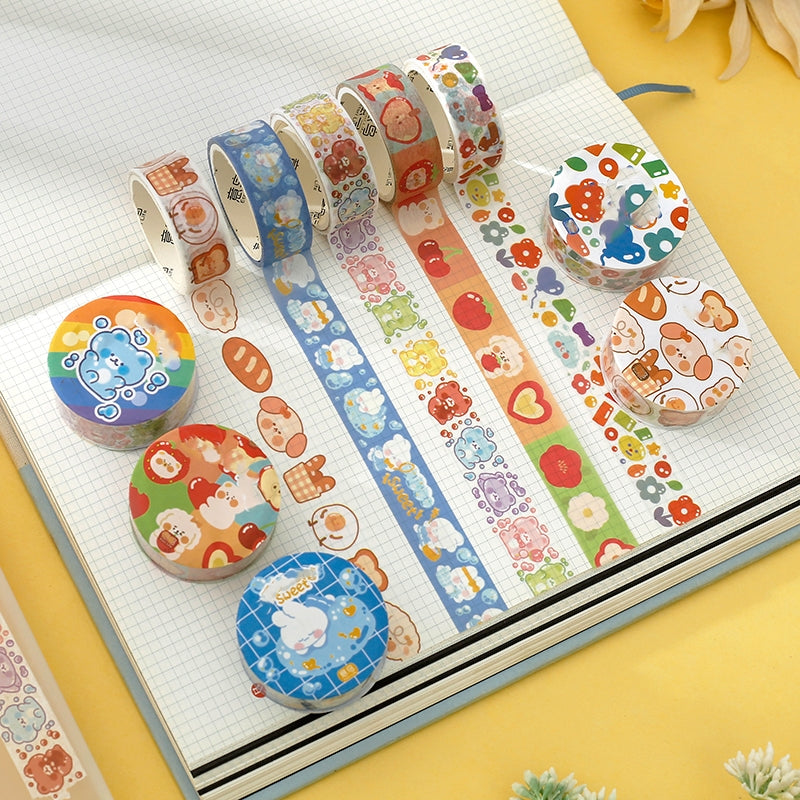 Cartoon Washi Tape - Bunny, Bubble a
