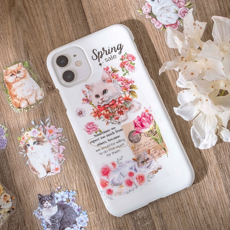 Cat Adventure Series PET Stickers b2