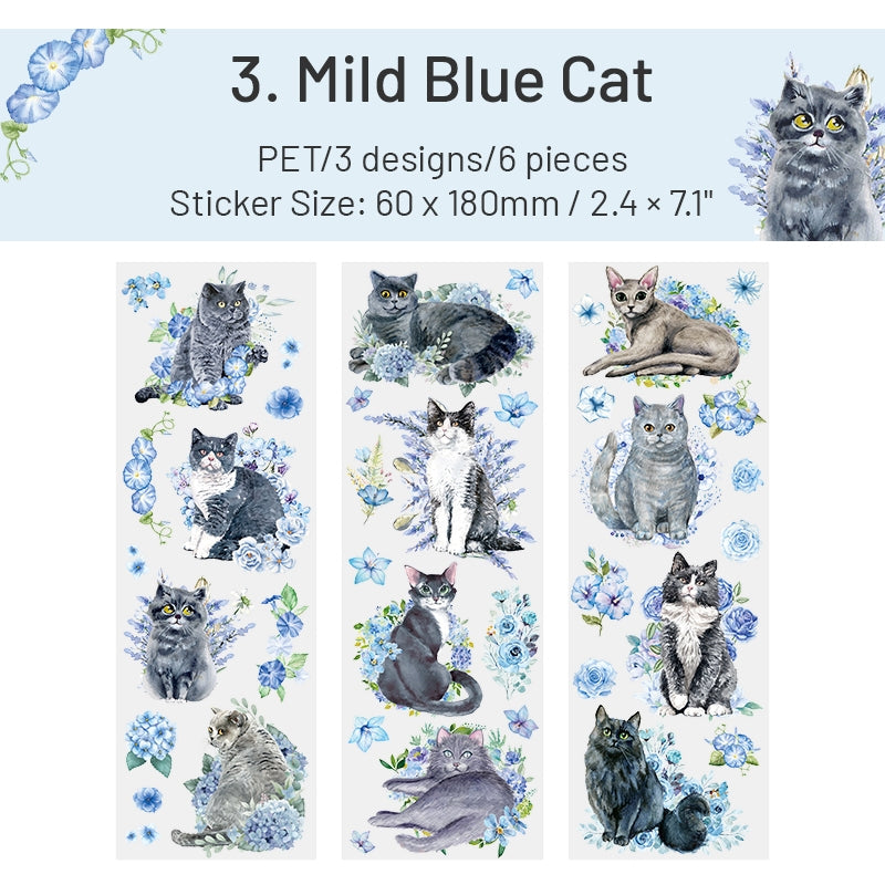 Cat Adventure Series PET Stickers sku-3