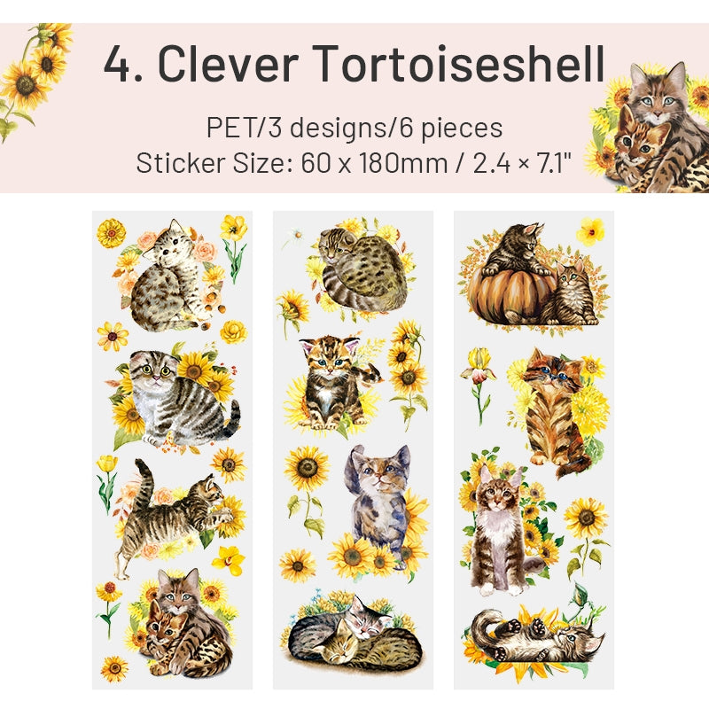 Cat Adventure Series PET Stickers sku-4