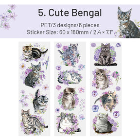 Cat Adventure Series PET Stickers sku-5