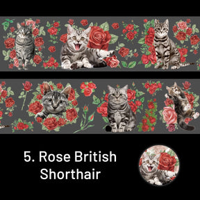 Cat and Flower Series Cat Decorative PET Tape sku-5