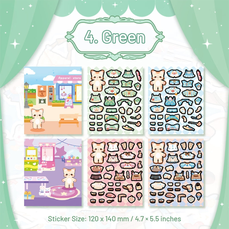 Holographic Cat Dress-Up Foil Sticker - Waterproof Decorative Die-Cut Stickers for Laptops, Journals, Water Bottles | Stamprints Holographic Cat Dress-Up Foil Sticker - Waterproof Decorative Die-Cut Stickers for Laptops, Journals, Water Bottles | Stamprints