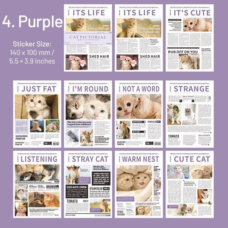 Cat Pictorial Series Cat Sticker Book sku-4