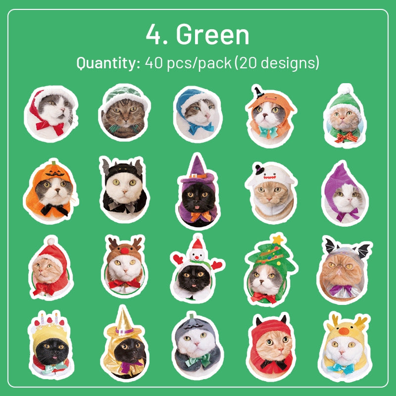 Cat Theme Adhesive Stickers sku-4