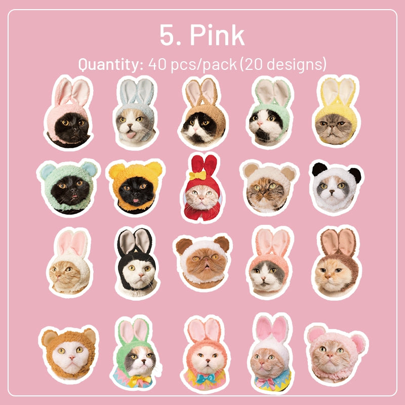 Cat Theme Adhesive Stickers sku-5