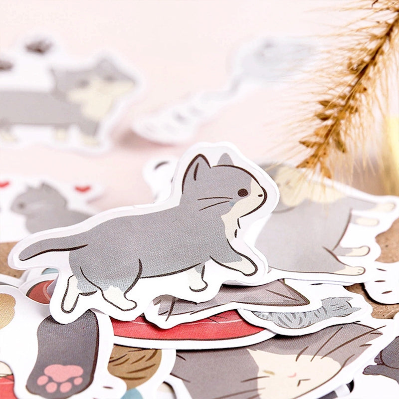Cat-themed Cartoon Stickers c