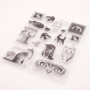 Cat-themed Clear Silicone Stamp b4