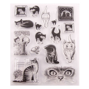 Cat-themed Clear Silicone Stamp sku