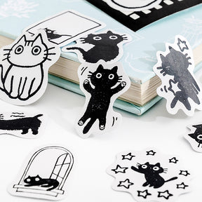 Cat-themed Decorative Stickers b3