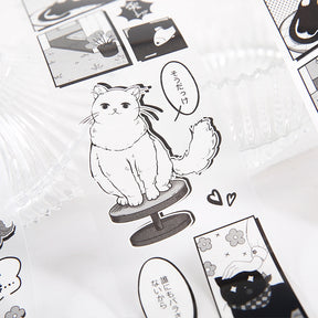Cat-themed PET Long Stickers b2
