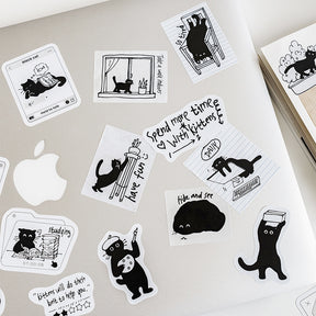 Cat's Modern Life Coated Paper Stickers b3