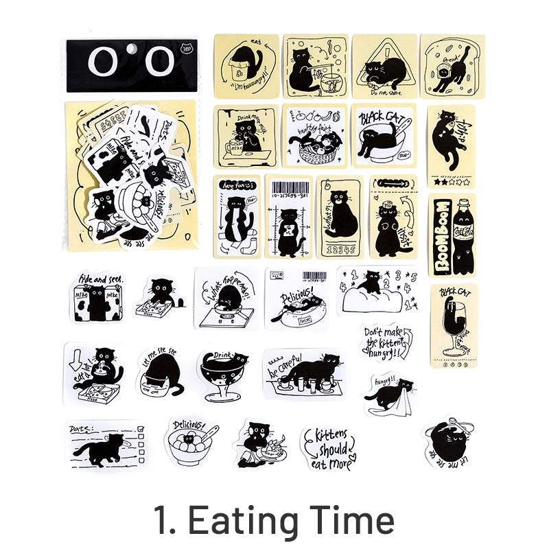 Cat's Modern Life Coated Paper Stickers sku-1