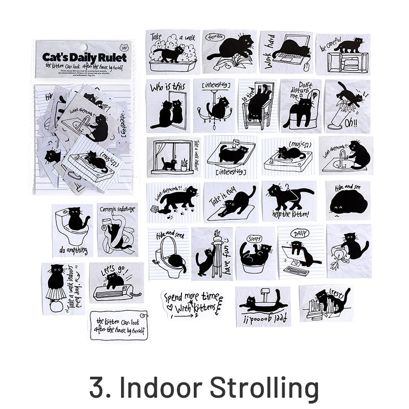 Cat's Modern Life Coated Paper Stickers sku-3