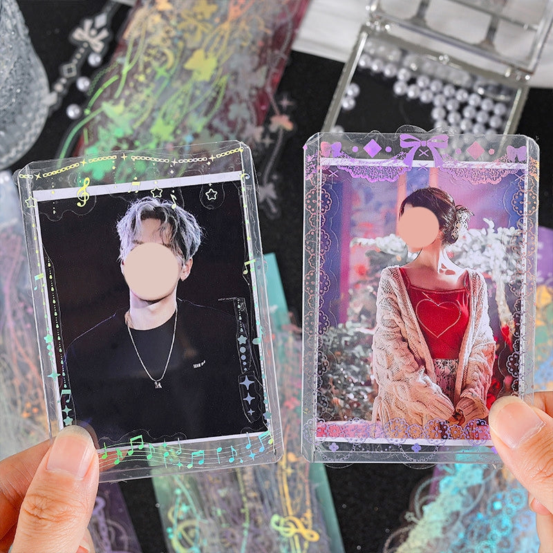 Chain Holographic PET Stickers - Lace, Butterfly, Music, Moon b3