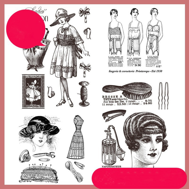 Character Transparent Silicone Stamp - Fashion Design a