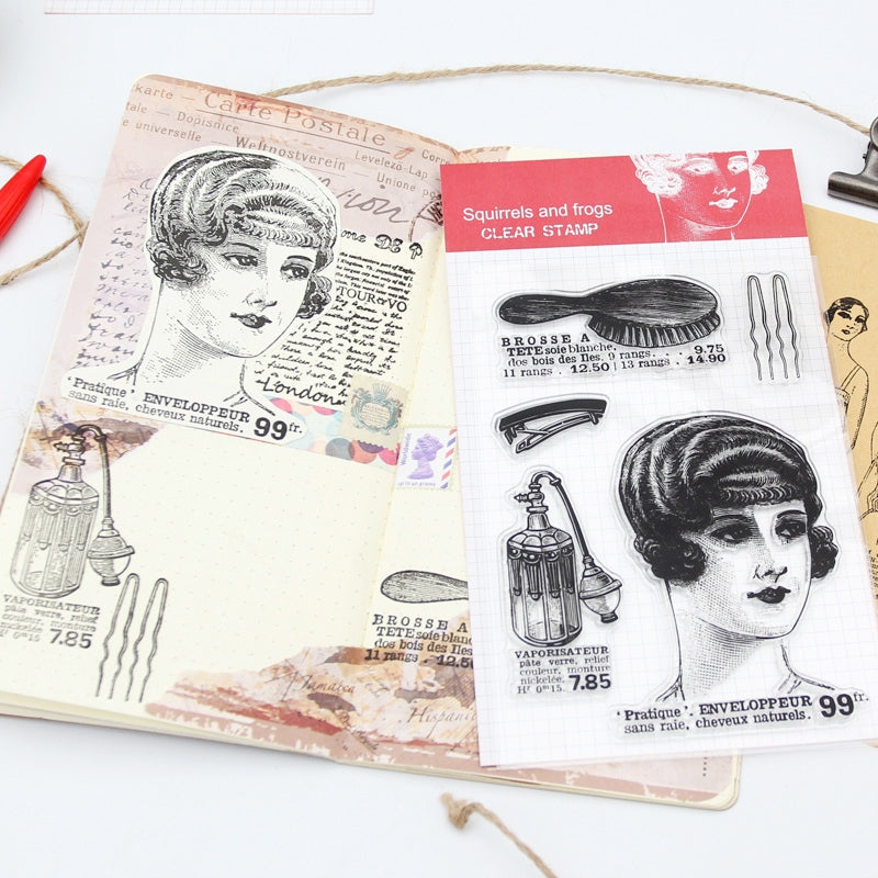 Character Transparent Silicone Stamp - Fashion Design b2