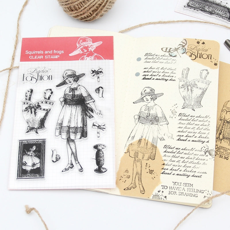 Character Transparent Silicone Stamp - Fashion Design b3