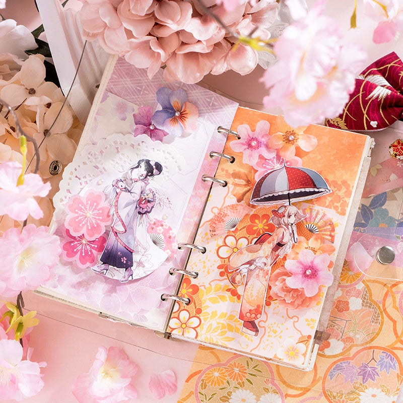 Cherry Blossom Theme Background Decorative Paper b