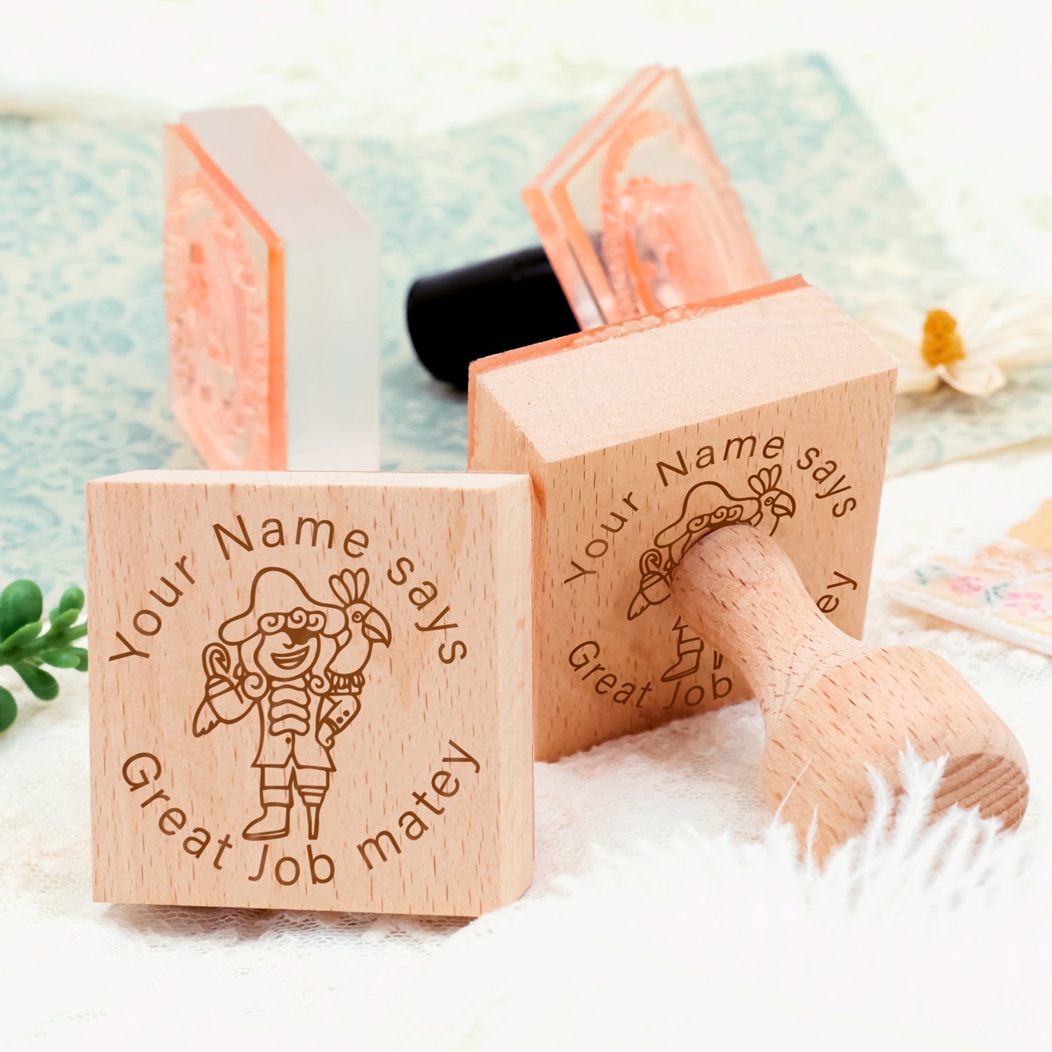 Children's Day Custom Cartoon Star Rubber Stamp-15 4