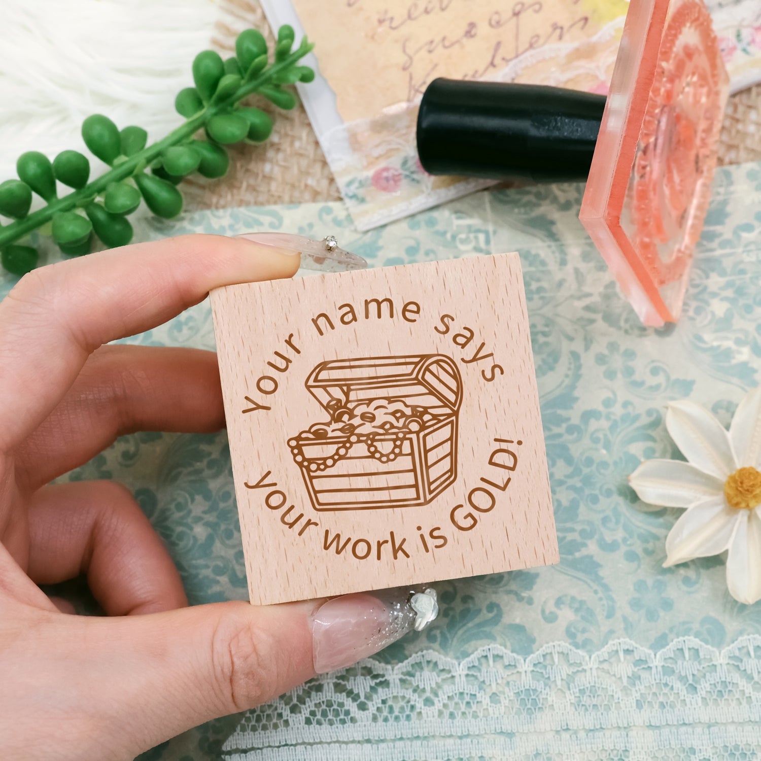 Children's Day Custom Cartoon Star Rubber Stamp-8 2