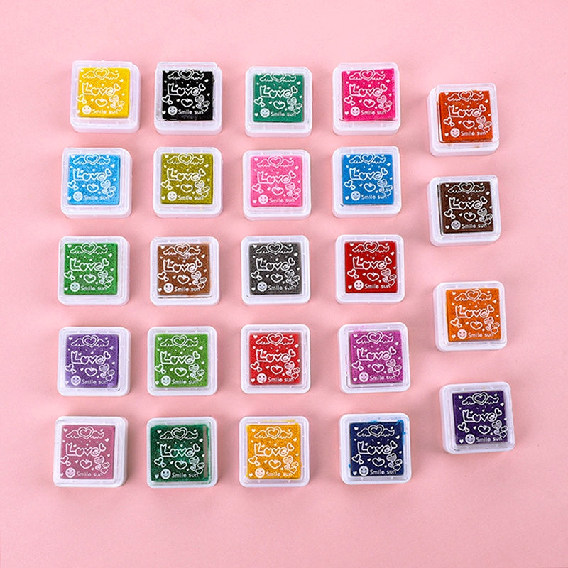 Children's Finger Painting Small Square Color Ink Pad Set a