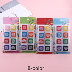 Children's Finger Painting Small Square Color Ink Pad Set sku-3