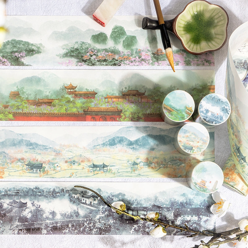 Chinese Ink Painting Washi Tape - Four Seasons a