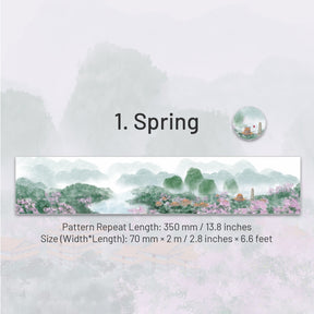 Chinese Ink Painting Washi Tape - Four Seasons sku-1