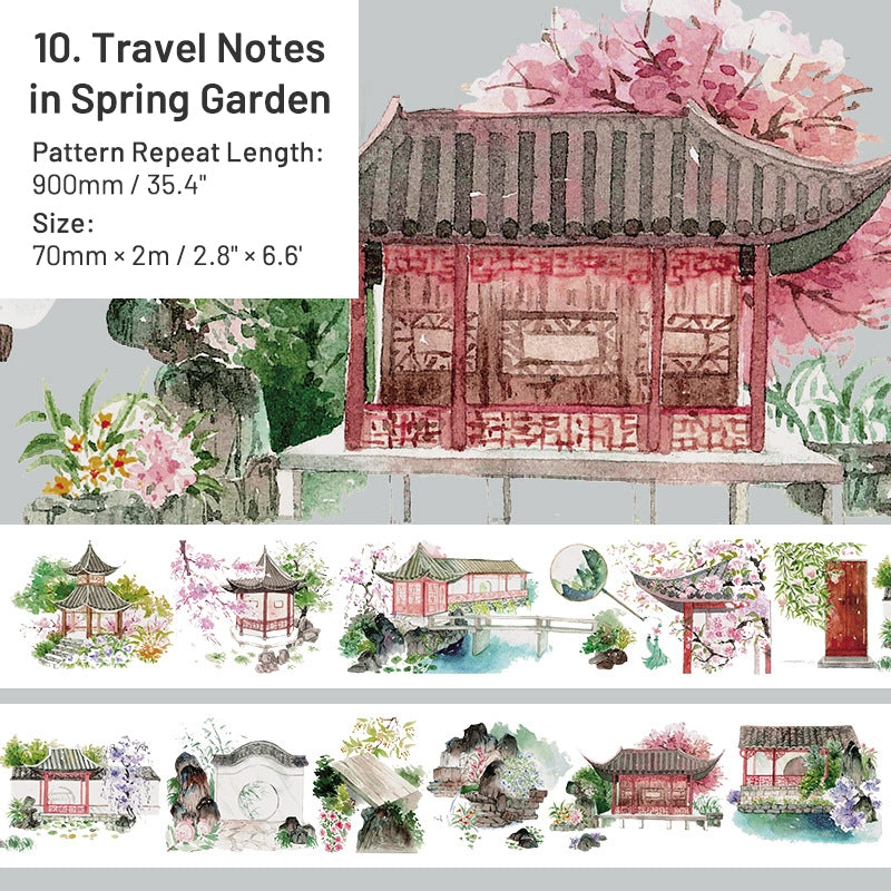 Chinese Style Real Scene Architectural Landscaping Washi Tape sku-10