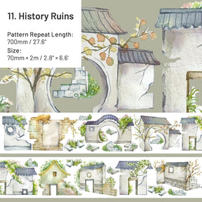Chinese Style Real Scene Architectural Landscaping Washi Tape sku-11