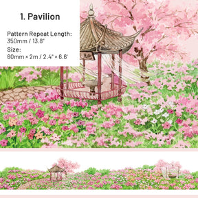 Chinese Style Real Scene Architectural Landscaping Washi Tape sku-1