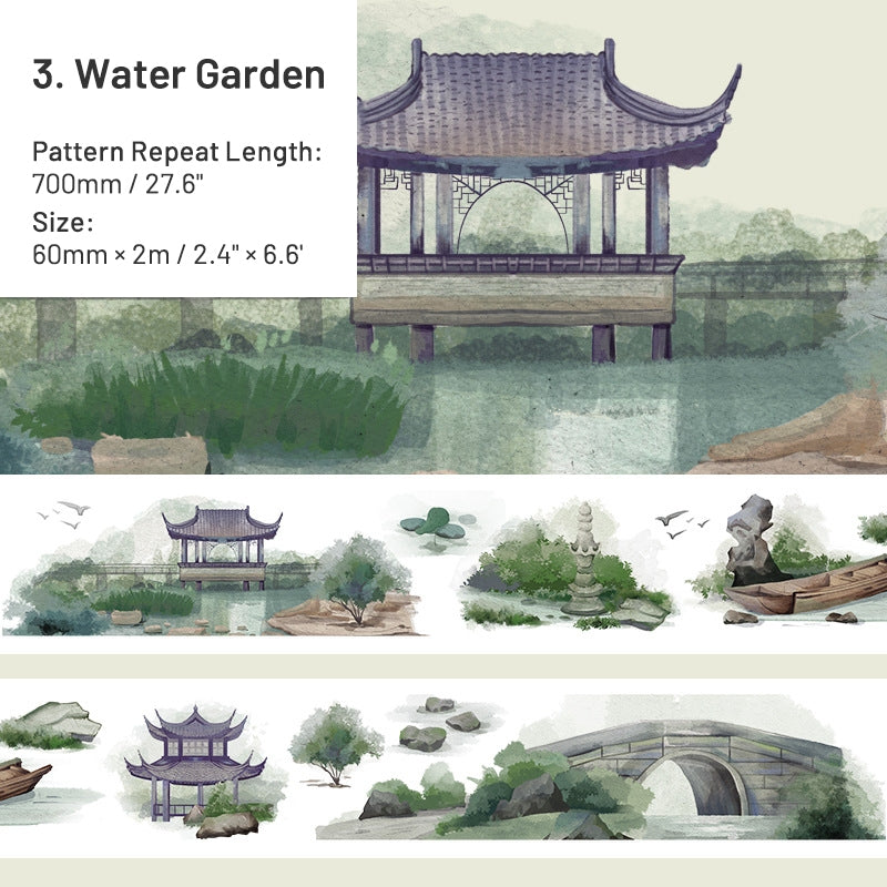 Chinese Style Real Scene Architectural Landscaping Washi Tape sku-3