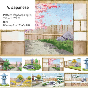 Chinese Style Real Scene Architectural Landscaping Washi Tape sku-4