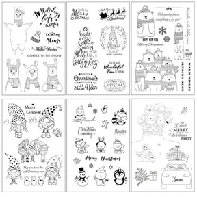 Christmas Alpaca Silicone Rubber Stamps1