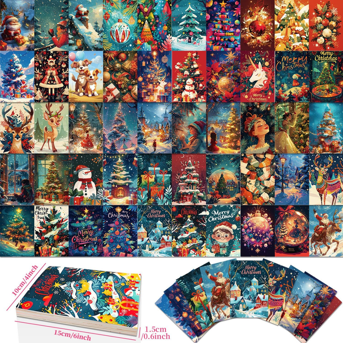 Christmas and Valentine's Day Decoration Card (50 Pcs)5