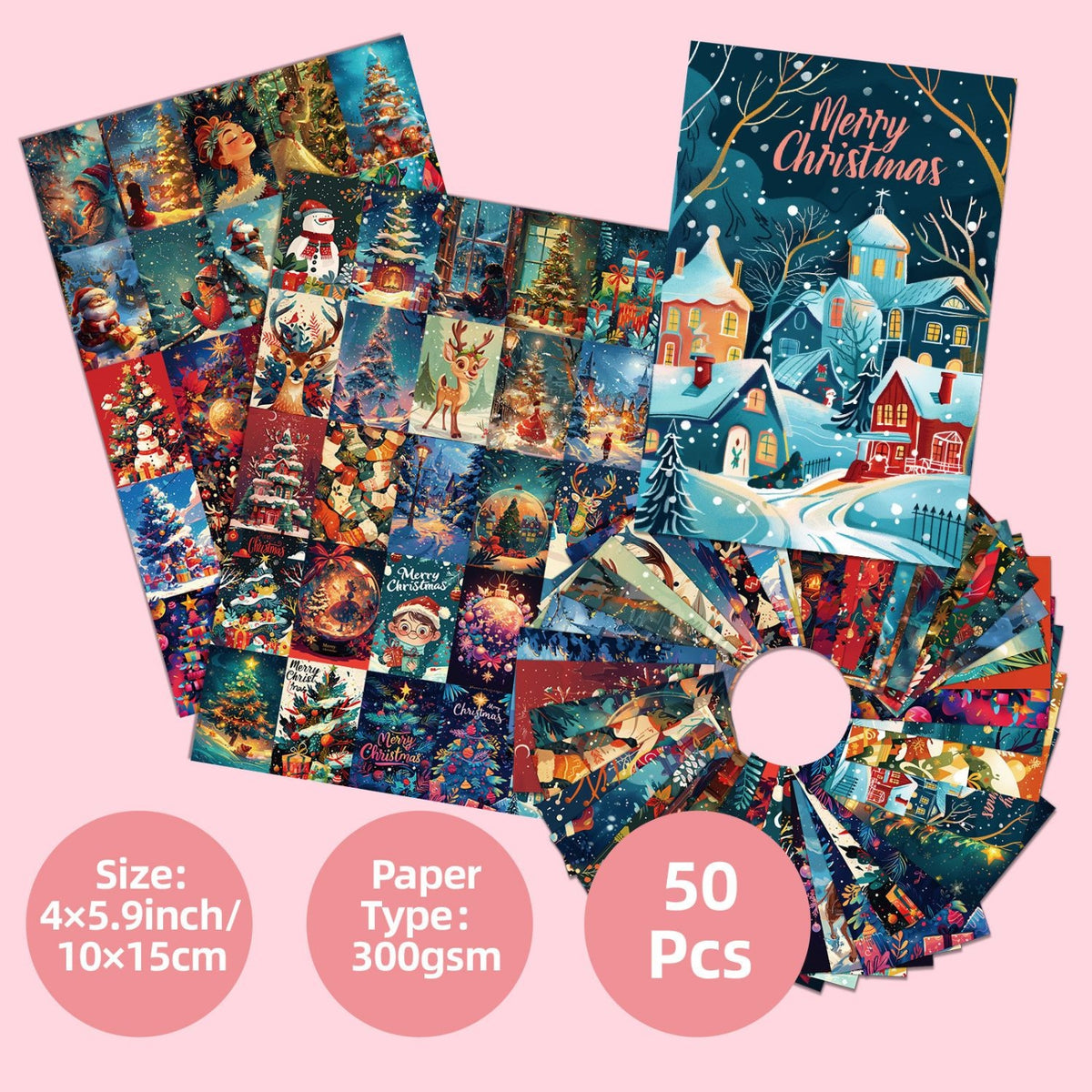 Christmas and Valentine's Day Decoration Card (50 Pcs)6
