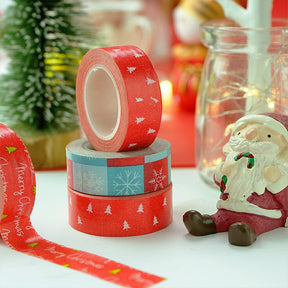 Christmas Basic Decorative Washi Tape - Snowflake, Christmas Tree, Greetings a
