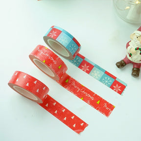 Christmas Basic Decorative Washi Tape - Snowflake, Christmas Tree, Greetings b
