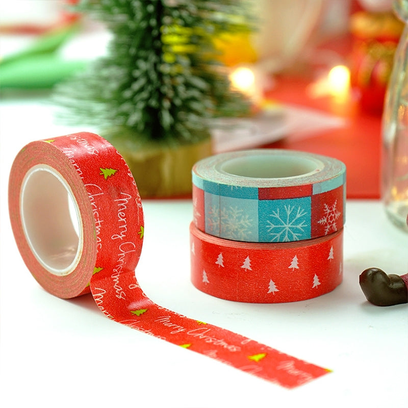 Christmas Basic Decorative Washi Tape - Snowflake, Christmas Tree, Greetings c3