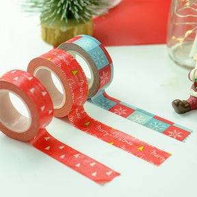 Christmas Basic Decorative Washi Tape - Snowflake, Christmas Tree, Greetings c