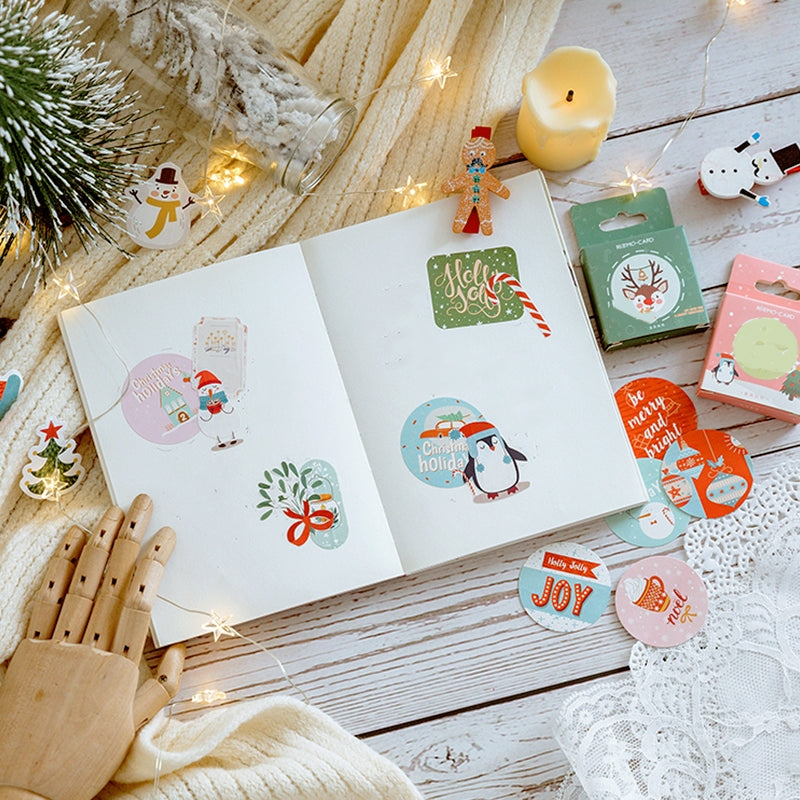 Christmas Boxed Stickers - Greetings, Labels, Christmas Trees, Snowmen b4
