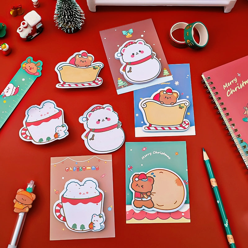 Christmas Cartoon Bear Sticky Notes b1