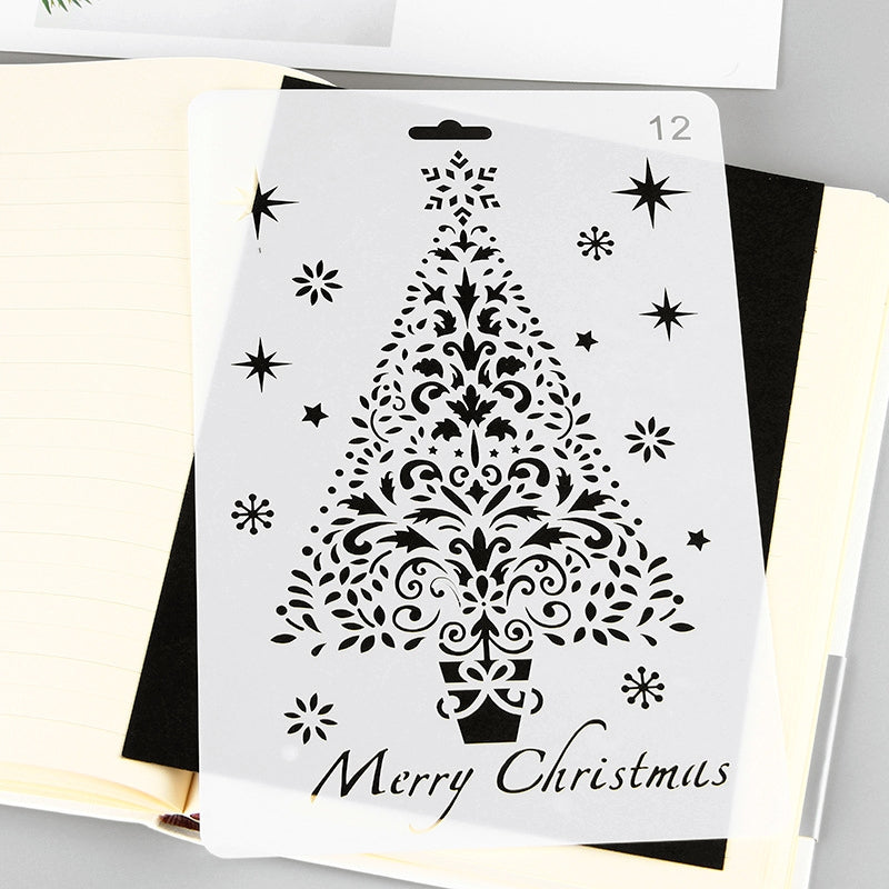 Christmas Cartoon Decorative Hollow Stencil b2