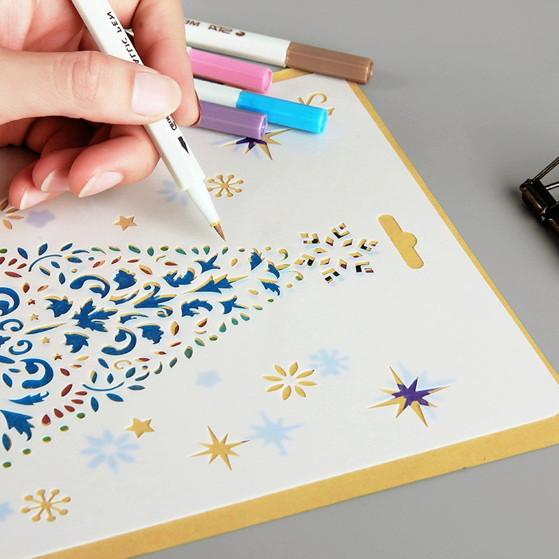 Christmas Cartoon Decorative Hollow Stencil b3