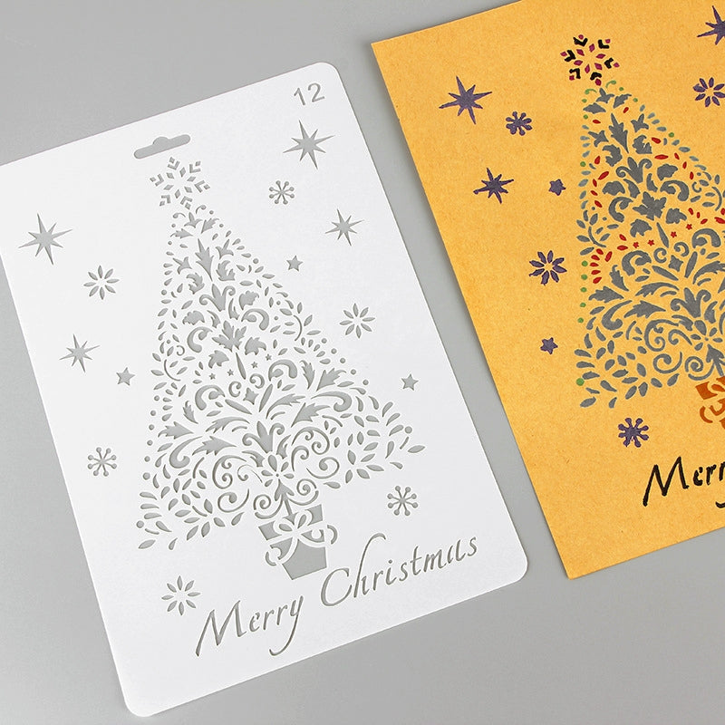 Christmas Cartoon Decorative Hollow Stencil b4