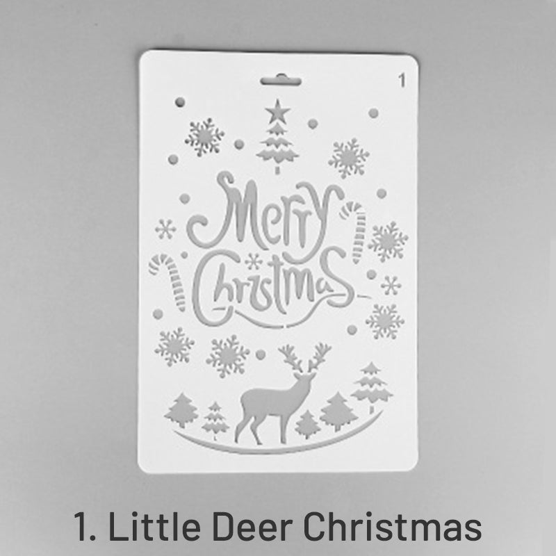 Christmas Cartoon Decorative Hollow Stencil sku-1