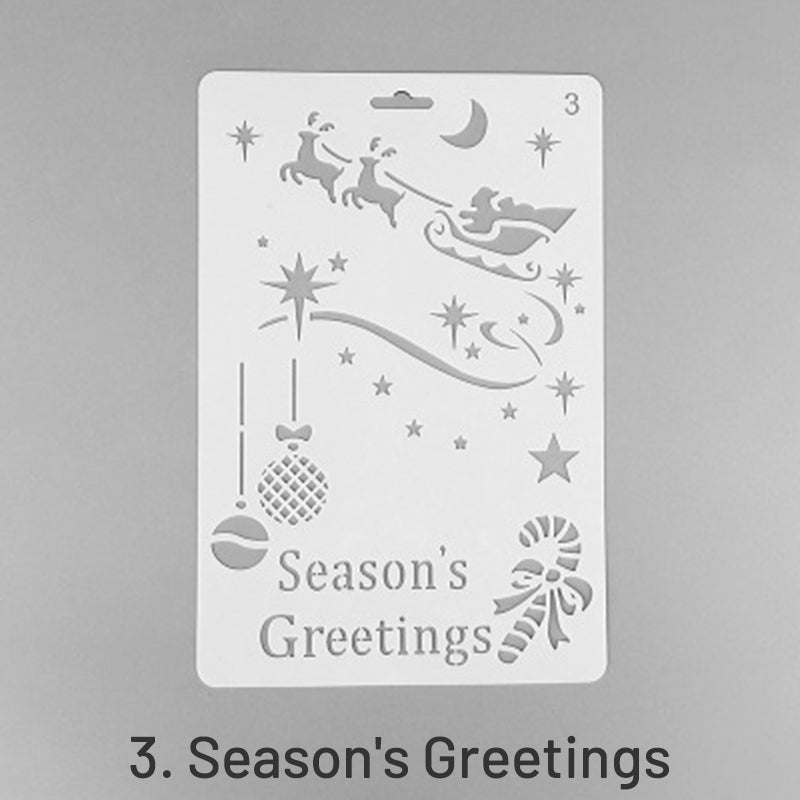 Christmas Cartoon Decorative Hollow Stencil sku-3