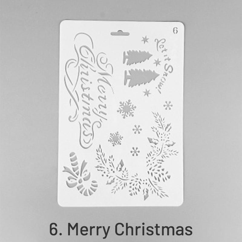 Christmas Cartoon Decorative Hollow Stencil sku-6